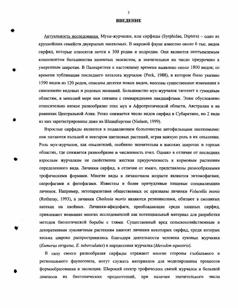 Глава 3. Особенности морфологии мухжурчалок.