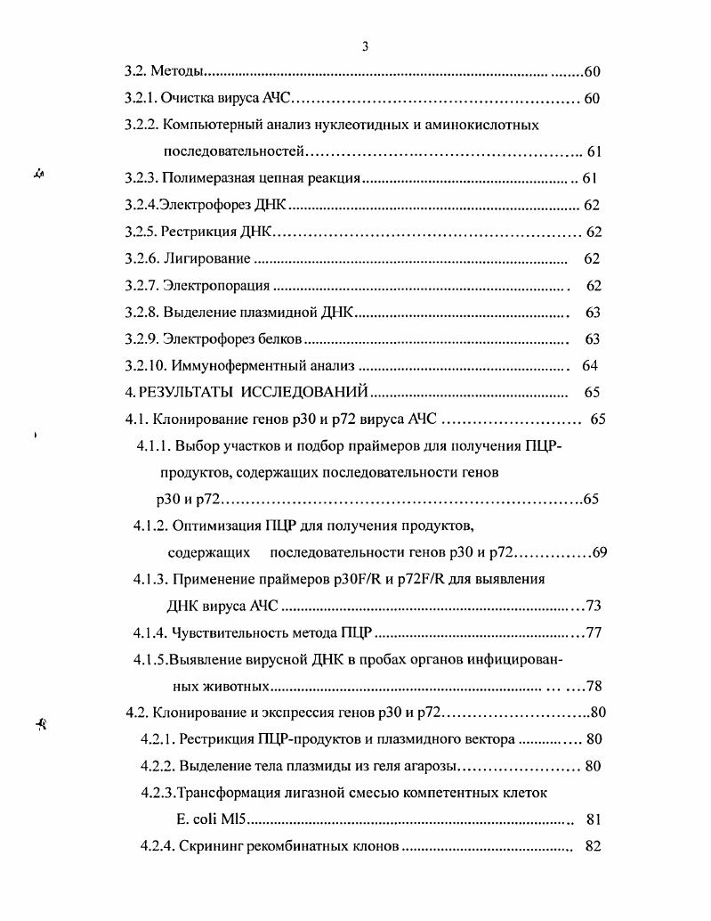 Однако, стандартизация диагностикумов на основе поликлональных антител, выделенных из сывороток крови гипериммунных свиней, часто бывает затруднительной, вследствие различия в физиологическом статусе доноров иммуноглобулинов, появления у них аутоантител. Производство таких препаратов требует больших затрат и сопряжено с необходимостью создания жстких санитарных условий при содержании инфицированных животных. В связи с этим одним из основных путей оперативной и ретроспективной диагностики АЧС, эпизоотологического мониторинга, изучения антигенной структуры и вариабельности вируса является разработка современных высоко специфических методов лабораторной диагностики, способных составить одно из определяющих звеньев комплексной программы по профилактике и контролю АЧС. В связи с выше сказанным основной целью исследований являлось клонирование и экспрессия рекомбинантных антигенов рЗО и р вируса ЛЧС, являющихся облигатными индукторами антителогенеза, пригодных для использования в ИФА. Оценить пригодность рекомбинантных белков для использования их в качестве антигена для постановки серологических реакций. ЗО, для выявления ДНК вируса АЧС в различных вируссодержащих материалах. Получены рекомбинантные белки рЗО и р вируса АЧС в составе плазмидного вектора рТТ9, содержащего целлюлозосвязывающий домен, который позволяет быстро выделить и очистить белок из клеток . Рекомбинантный антиген рЗО пригоден для выявления антител к вирусу АЧС в непрямом варианте ТФ ИФА и не реагирует с сыворотками, специфичными к гетерологичным вирусам. Показана возможность использования полимеразной цепной реакции, целевым геном которой является рЗО, для выявления ДНК вируса ЛЧС в различных вируссодержащих материалах. Разработанная методика получения рекомбинантного антигена рЗО вируса ЛЧС в прокариотическом векторе исключает использование для этой цели живого вируса и позволяет выявлять антитела против вируса АЧС в непрямом варианте ТФ ИФЛ. Антигенная активность и специфичность рекомбинантного белка рЗО была подтверждена комиссионно актЛг2 от . АЧС. Методика получения рекомбинантного антигена рЗО вируса АЧС. Результаты использования непрямого варианта тврдофазного иммуноферментного анализа на основе рекомбинантного белка рЗО для выявления антител к вирусу АЧС. Оптимизация условий постановки полимеразной цепной реакции на основе амплификации последовательности гена рЗО для выявления ДНК вируса АЧС в вируссодержащих материалах. Москва, г. Ветеринарные и медицинские аспекты зооантропонозов г. По материалам диссертации опубликовано 5 научных работ. Представленные в диссертационной работе экспериментальные исследования, теоретический и практический анализ полученных результатов проведены автором в основном самостоятельно. В выполнении работы по разделам 4. ГНУ ВНИИВВиМ Власова , Цыбанова Л. Я., а также сотрудники ВНИИСБ Лунин В. Г. и Колобова О. Африканская чума свиней вирусная болезнь, характеризующаяся высокой контагиозностью и летальностью, сверхострым, подострым, острым и хроническим течением. До г. Южной Африке. В г. Португалии, г. Испании, г. Франции, г. Италии, г. Кубе. В этих странах АЧС протекала в форме обширных эпизоотий с поражением огромного поголовья. Так, в Испании за период с по гг. Спорадические вспышки также происходили и были искоренены в Бразилии, Доминиканской республике, Гаити, Бельгии, Голландии и на Мальте. В середине ых годов АЧС была ликвидирована в Европе за исключением Сардинии, но появилась вновь в Португалии в г. В году болезнь впервые проникла на Мадагаскар 6. В Африке АЧС является природноочаговой болезнью. Если первые вспышки АЧС в Европе сопровождались практически 0ной гибелью заболевших животных, то в дальнейшем наблюдалось снижение вирулентности возбудителя и течение болезни изменялось от острого к хроническому 3, , , 0. Вирус АЧС в основном передатся алиментарным путм. Именно по цели инфицированные продукты пищевые отходы чувствительные животные вирус был занесн в ранее благополучные страны. Затем в стадах свиней реализуются дополнительные пути передачи возбудителя респираторный и трансмиссивный. Вирус АЧС может передаваться и плацентарно, вызывая аборты у супоросных свиноматок 2, ,, 1, 5, 0. 