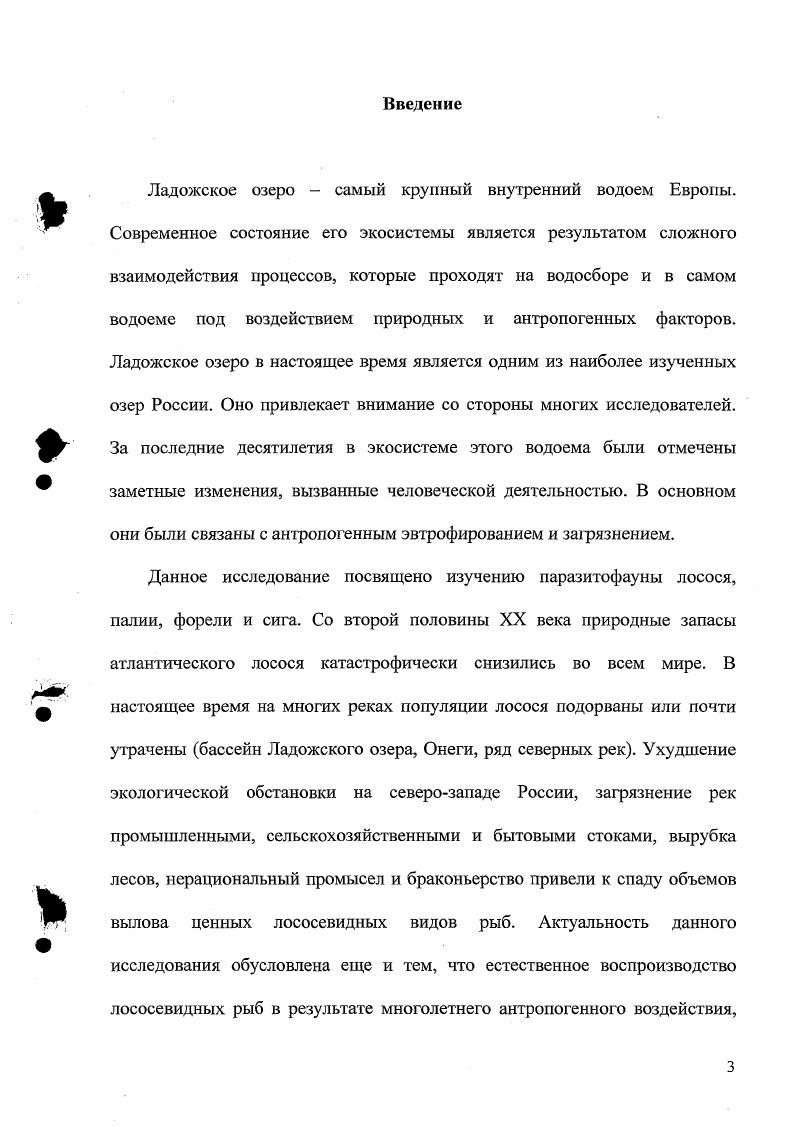 Глава 3. Лососевидные рыбы Ладожского озера как хозяева паразитов. 