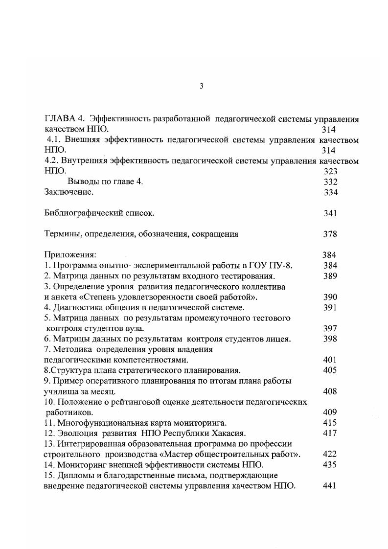 педагогической системы управления качеством НПО. 