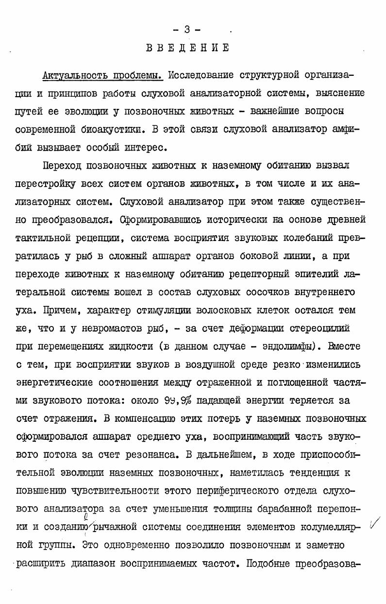 Общее строение слуховых рецепторных органов
