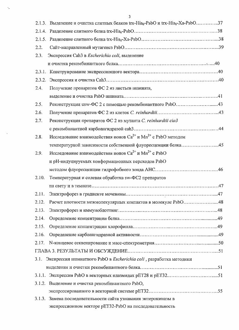  .2. Белки водоокисляющего комплекса фотосистемы 2.