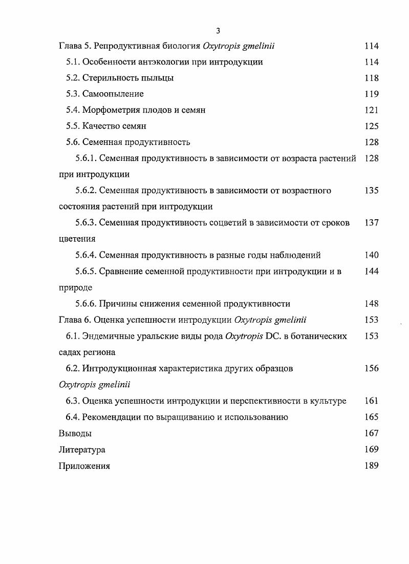 интродукции и районов сбора интродукционного материала