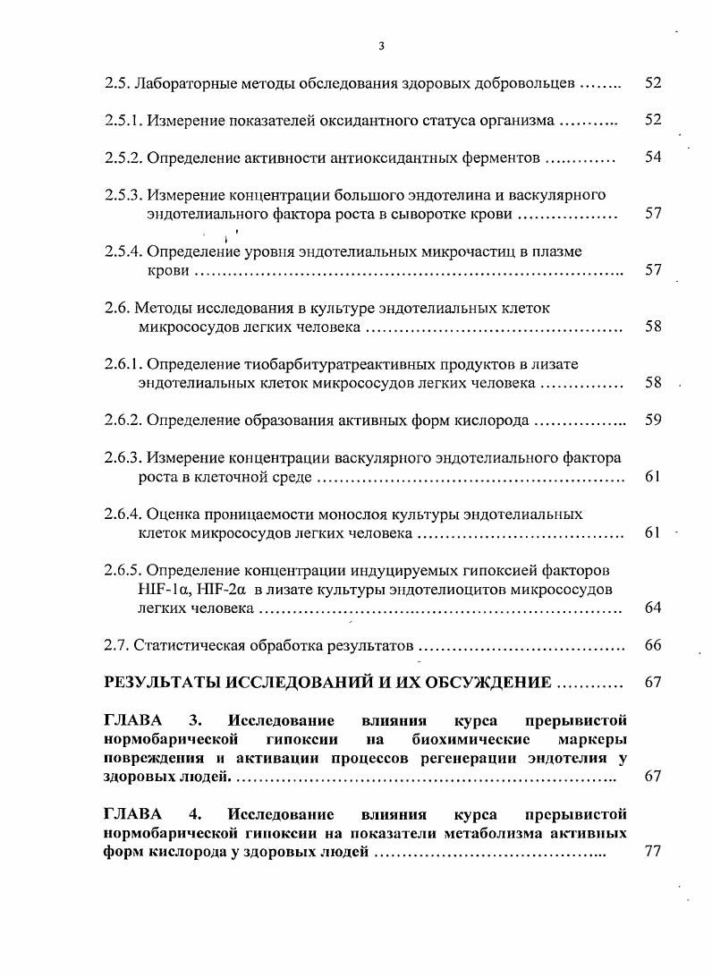 1.3. Реакции эндотелия на воздействие гипоксии .